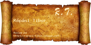 Répási Tibor névjegykártya